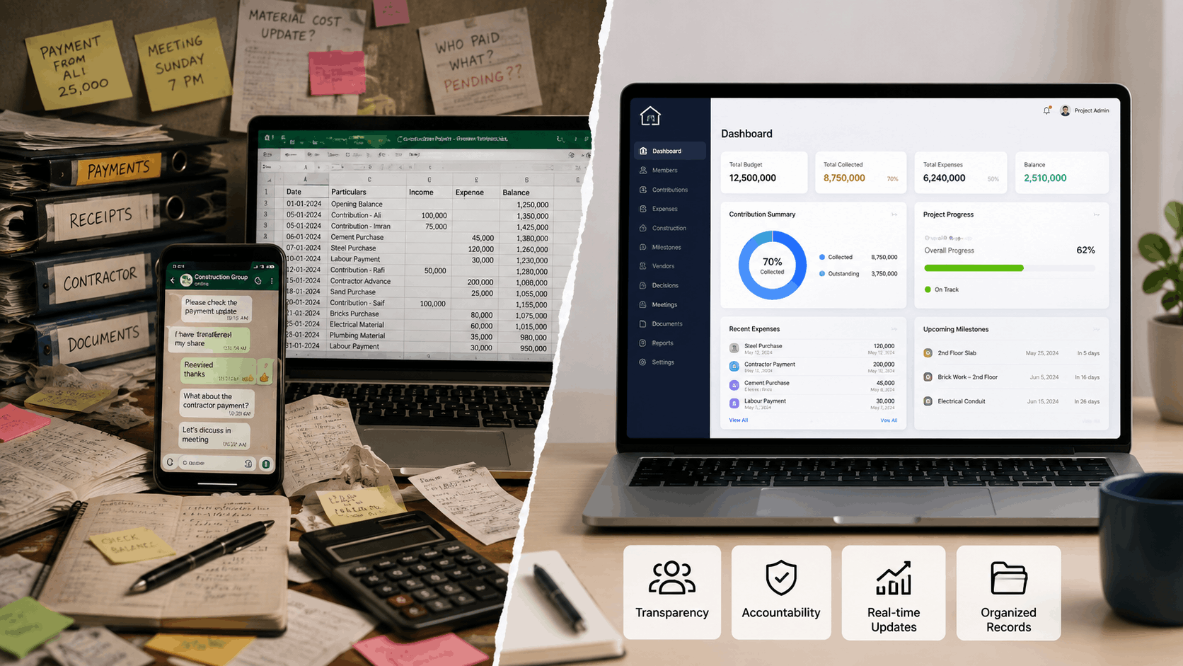 The Hidden Problems of Managing a Construction Project with WhatsApp and Spreadsheets